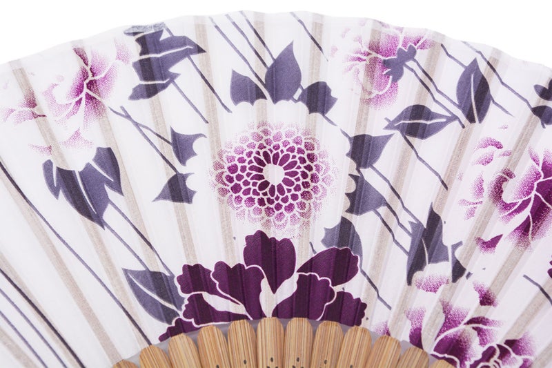 Amajiji 8.27"(21cm) Hand Held Bamboo Silk Folding Fan Hand Fan,Chinese/Japanese Charming Elegant Vintage Retro Style,Women Ladys Girls Best Gifts (LXHS1) - Image 4